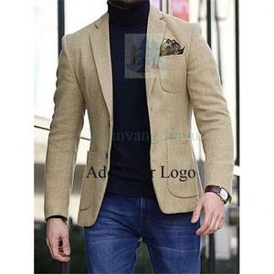Ensemble de 2 pièces en toile complète, <span class=keywords><strong>costume</strong></span> de <span class=keywords><strong>mariage</strong></span> sur mesure en tissu de laine, veste et pantalon de sport pour hommes - Product Image 6