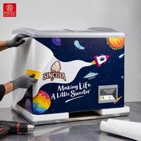 Autocollants en vinyle Huiming personnalisés en PVC résistant à l'huile pour congélateur et réfrigérateur, motifs de dessins animés spatiaux pour enfants, style SINCOLA