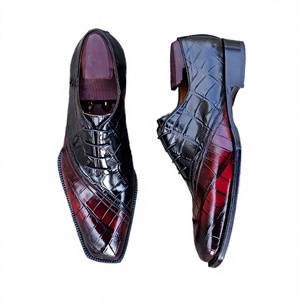 Chaussures de soirée pour hommes en cuir véritable pur, sur mesure, cousues Goodyear, faites à la main, à lacets, semelle en cuir multicolore cousue à la main, modèle Blind - Product Image 2
