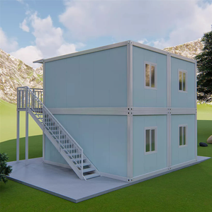 40ft mở rộng sống di động container nhà phẳng gói 20ft kích thước với thép và bánh sandwich Bảng điều khiển vật liệu - Product Image 2