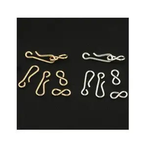 GP hook eye connector Figure 8 connectors charms 14k gold filled silver for permanent jewelry chains hook eye charms wholesale