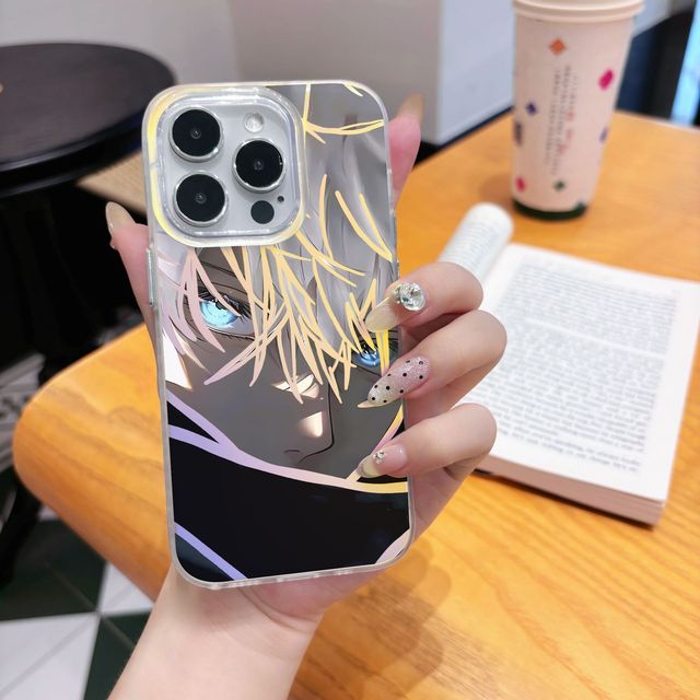 Shining Cartoon Characters Mobile Phone case for iPhone 16 Plus 15 Pro Max 17 13 12 11 IMD Chameleon Laser Shell Back Cover
