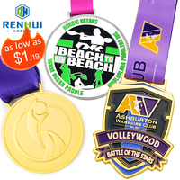 Medalla Deportiva Personalizada Barata de Metal 3D para Maratón, Taekwondo, Fiesta, Fútbol, Baile, Natación, Premio de Oro, Trofeo de Carrera