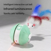 Juguete de Bola Láser para Mascotas con Diseño Transfronterizo, Alivio de la Ansiedad, Entrenamiento, USB, Evitación Inteligente de Obstáculos y Colgante Reemplazable