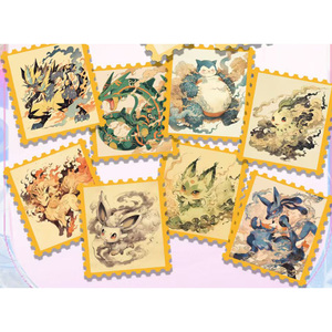 Carte de collection PY Metal Stamp Card <span class=keywords><strong>Poki</strong></span> 30ème Anniversaire Fan Art Comic Personnalisé Vente en Gros Derivés d'Animation Jeu de Société - Product Image 3