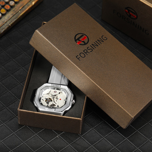 フォースニングレジャーブランド腕時計、売れ筋メンズ腕時計、カスタムロゴ入り自動巻き夜光シリコンバンド、ゴールドカラービジネス腕時計 - Product Image 4