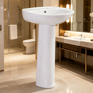 <span class=keywords><strong>Lavabo</strong></span> de Cerámica con Pedestal Clásico de 400x570x850mm, <span class=keywords><strong>Lavabo</strong></span> Duradero de Tamaño Estándar, Suministro de Fábrica - Product Image 4