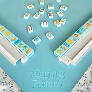 Tapis de jeu réversible en cuir vé<span class=keywords><strong>g</strong></span>étalien 33x33 pouces, résistant aux rayures, bords cousus, pour Mahjong, Dominos et jeux de société - Product Image 1