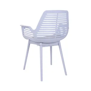KD Frame Modern <strong>Light</strong> <strong>Blue</strong> pp Plastic <strong>Armchair</strong> with Cushion - Product Image 4