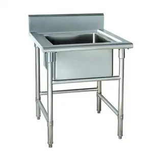 Hot Sale Good Quality Commercial Stretched Stainless Steel 304 Square Kitchen Sink 40*40*30Cm And 50*50*30Cm