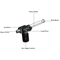 150mm course personnalisé 12V 24V 6000N DC Moter avec télécommande actionneur linéaire électrique pour ascenseur TV