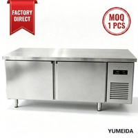 Réfrigérateur sous comptoir haute performance en acier inoxydable, table de préparation réfrigérée pour bars, pubs, salons et équipements de cuisine