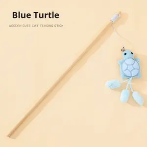 Klasik Hayvan Cenneti Serisi Peluş Ahşap Kedi Oyun Çubuğu Tüy Çanlı Kendi Kendine Eğlence Sağlayan Çevre Dostu Kedi Oyuncağı Sınır Ötesi - Product Image 6