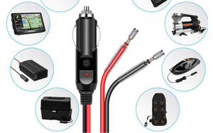سلك تمديد ولاعة السجائر من 1 إلى 2 مع مقبس 12 فولت و24 فولت ومحول طاقة للسيارات - Product Image 2
