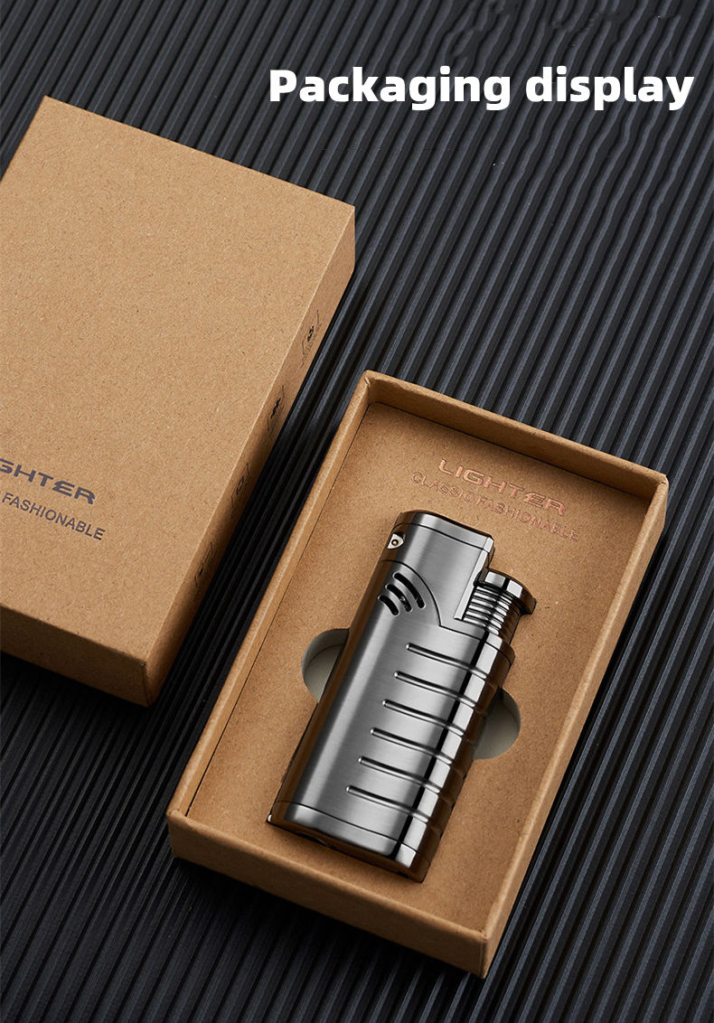 Accendini Jet Flame 2 Pezzi - Fiamma Forte Antivento, Ricaricabili A Butano - Foto 3