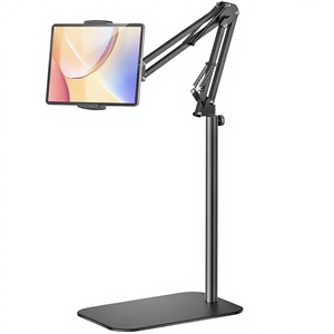 Support de sol pour tablette en métal rotatif à 360 degrés, hauteur et angle réglables, universel pour iPad/téléphone/Kindle/tablettes/liseuses électroniques 4,7-12,9 pouces - Product Image 1