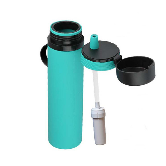 Filterwell Outdoor Sport Bottle Water Purifier UF Purifying Water Filtration Filter Bottle with Filter Straw