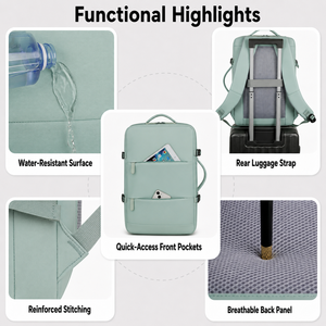 <span class=keywords><strong>Mochila</strong></span> Personalizada con Logotipo de Fábrica, Convertible, Impermeable, para Viajes de Negocios, con Compartimento para Zapatos, Diseño de Maleta para Hombre y Mujer, 17.3 Pulgadas - Product Image 3
