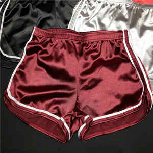 Shorts Deportivos de Satén para Mujer, Transpirables, Bordados, Ecológicos, Estilo Hip Hop, con Estampado de Delfín - Product Image 1