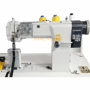 Máquina de Coser Industrial de Puntada Fija con Alimentación Automática Hanchuang HC-5TSM6, 750W, 220V, Accionamiento Directo, Cabezal Único, Doble Aguja, Tipo Post Bed - Product Image 3