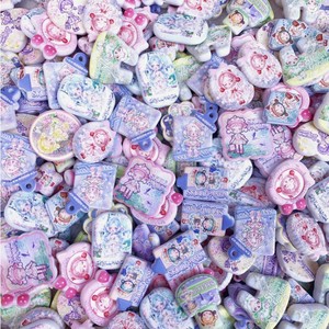 Accessori per Perline in Acrilico a Forma di Orsetto Arcobaleno con Foro Passante e Stampa Fronte-Retro, Serie a Tema per Cinghie per Telefono, Ciondoli per Borse, Fai da Te - Product Image 4