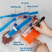 Fermeture à bouton pour les aliments secs et les collations (logo personnalisé) et sacs sous vide biodégradables hermétiques avec valve