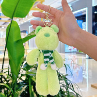 Cadeau de noël ours en peluche peluche poupée breloque porte-clés mignon dessin animé sac à dos pendentif décor enfants cadeau doux ours en peluche porte-clés