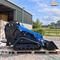 Mini-chargeuse compacte LOGWAY avec livraison gratuite, capacité de la benne de 0,19 m³, construction durable pour l'entretien des propriétés