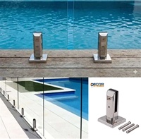 Spigot en verre pour escalier moderne en acier inoxydable 304/316 de qualité supérieure chinoise, marque DECOR, fixation au sol, garantie 1 an