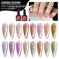 Kit de vernis gel holographique effet œil de chat, marque privée, sans TPO, vernis gel magnétique effet œil de chat avec présentoir