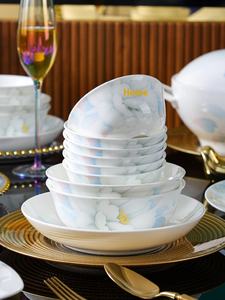 Керамическая коллекция цветущих оттенков-расписанная вручную посуда под глазурью, роскошный новый домашний подарочный набор - Product Image 2