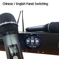 Amplificateur de karaoké avec microphones sans fil UHF et télécommande, numérique 3-en-1, 2x700W, pour KTV domestique et usage professionnel