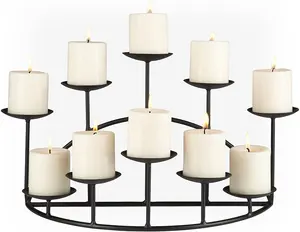 Nuovo Design 10 candelabri candela espositore pilastro candela camino supporto