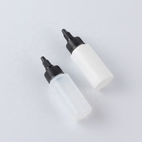 Botella de Plástico HDPE Cilíndrica de 30ml/60ml con Tapa de Rosca para Aceite Capilar, Aplicador de Crecimiento del Cabello, Tinta, Pintura, Productos Químicos - Diseño de Tapa Giratoria