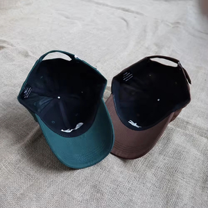 Casquette de baseball vintage unisexe en coton non structurée à 6 panneaux de couleur unie avec logo brodé 3D personnalisé de haute qualité - Product Image 6