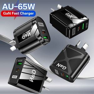 Chargeur rapide GaN 65W, compatible avec les normes australiennes QC3.0 et PD, tête de charge USB-C à charge rapide pour téléphones mobiles - Product Image 2