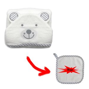 Promotionnel bébé en fiber de bambou vert chien éléphant serviette de bain à capuche - Product Image 3