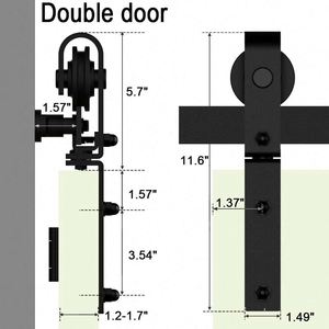 Herrajes para Puertas Plegables WEKIS de Acero y Aleación de Zinc, Sistema de Puerta Plegable para Exteriores, Rodillos de POM, para Dormitorio, Cocina, Sala de Estar - Product Image 4