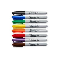 Marqueurs permanents colorés 24 couleurs, pointe fine, encre permanente multicolore, ensemble de marqueurs pour tableau blanc assortis