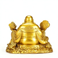 Statue de Bouddha Riant Maitreya en Résine Personnalisée, Peinte à la Main, Réaliste, pour la Décoration Intérieure, le Trésor et le Feng Shui de Prospérité (Vente en Gros)