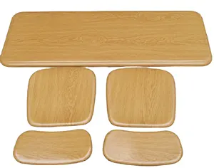 学校家具组件用模具压制木质刨花板材料双桌面