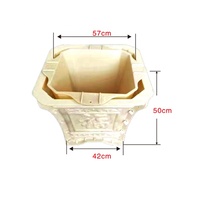 Meilleures Ventes Moules en Silicone Plastique Grands Moules à Béton Jardinières Pots de Fleurs pour Ciment Béton Moules de Jardin pour Pots à Bonsaï