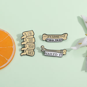 Broche en émail médicale amusante « It's Going Tibia Okay » en métal, badge de revers, bijoux, accessoires pour sac à dos - Product Image 2