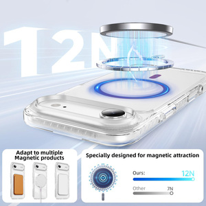 Étui magnétique OEM d'usine pour <span class=keywords><strong>iPhone</strong></span> Air 18 17 16 15 14 13 <span class=keywords><strong>11</strong></span> 12 Pro Plus, <span class=keywords><strong>coque</strong></span> transparente compatible avec la charge sans fil - Product Image 3