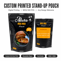 Sachet Doypack Personnalisé pour Snacks et Noix, Refermable avec Fermeture Ziplock, Emballage Alimentaire à Fond Plat, Vente en Gros OEM