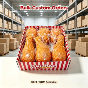 Juguete Antiestrés de PU con Forma de Muslo de Pollo Frito, Personalizable con Logotipo, Color y Tamaño, Empaque Personalizado, Juguete Sensorial de Compresión de Ascenso Lento, OEM ODM - Product Image 4