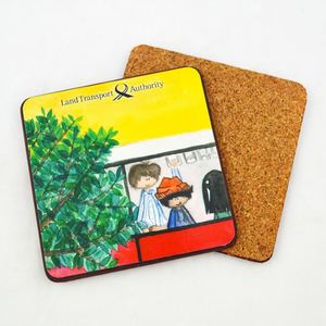 Posavasos Cuadrado de Corcho Ecológico de 9x9cm con Impresión UV Personalizada y Logotipo, para Portavasos, con Impresión Sostenible - Product Image 3