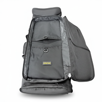 Sac à outils tactique robuste en polyester 600D, double compartiment, découpe laser, étui de transport long pour extérieur