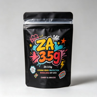 Boîte couleur personnalisée imprimée pour l'emballage de sachets refermables en Mylar de 3,5 g