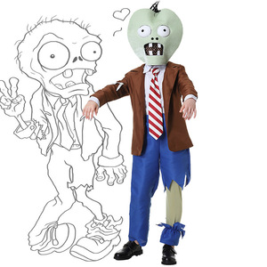 Costumes Famille Plants vs Zombies pour Parents et Enfants, Tenues d'Halloween Unisexe en Polyester pour Spectacles Scéniques - Product Image 3